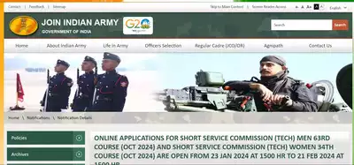 Army SSC Tech Entry Recruitment 2024