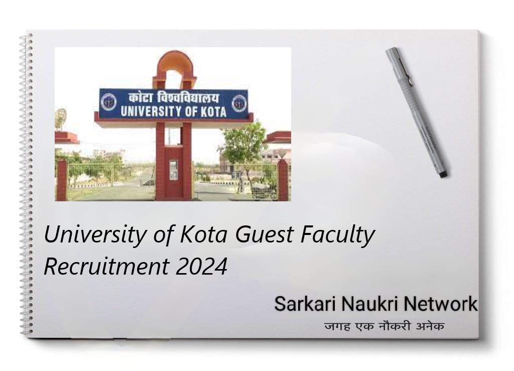 University of Kota Guest Faculty Recruitment 2024