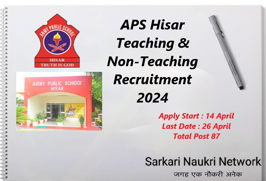 APS Hisar Teaching And Non-Teaching Recruitment 2024