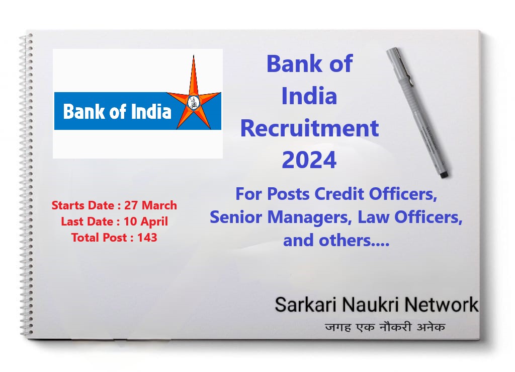 Bank of India Recruitment 2024