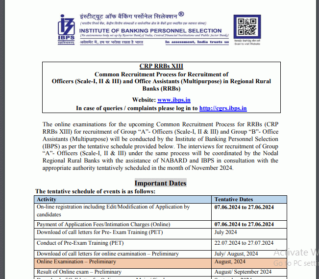 Gramin Bank Clerk Recruitment 2024