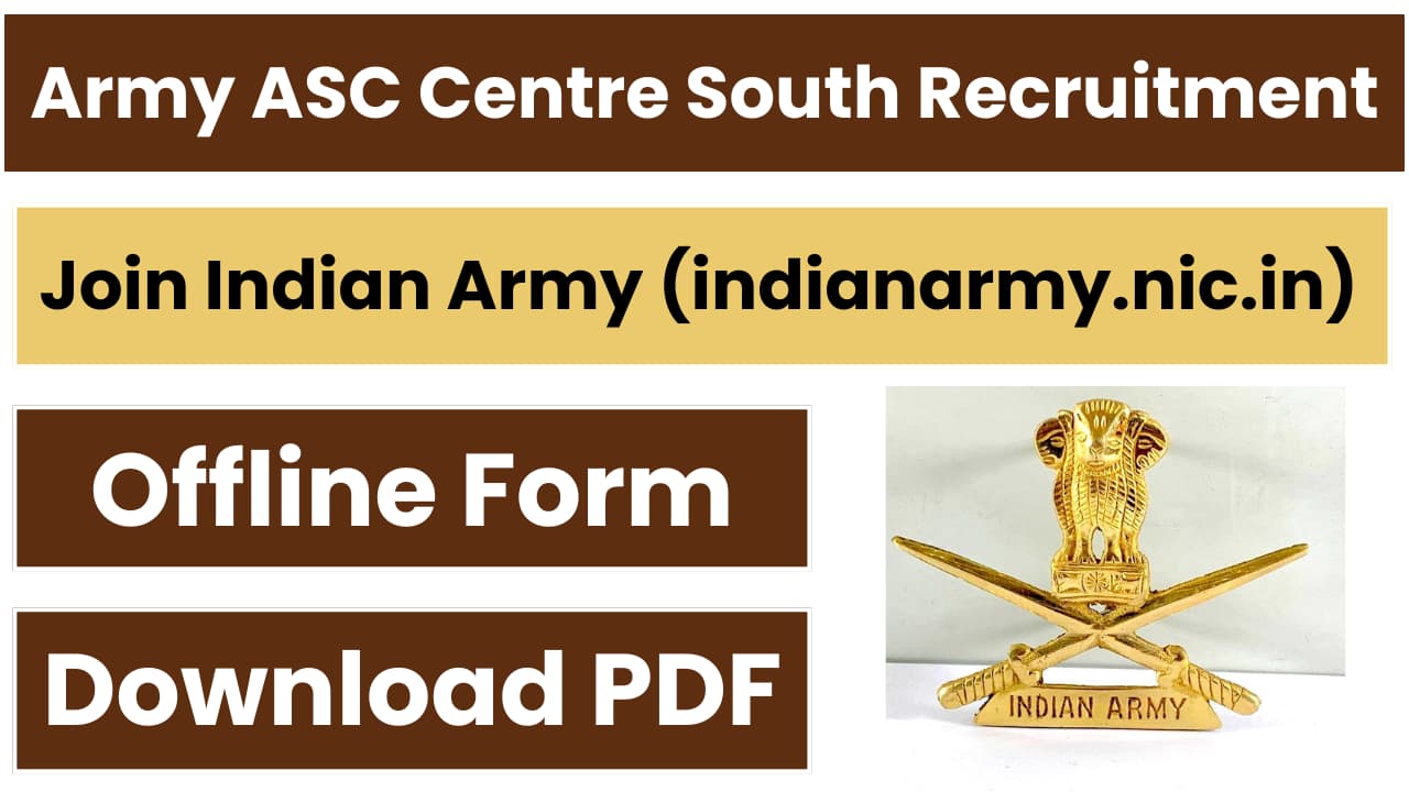 Army ASC Centre South Recruitment 2024