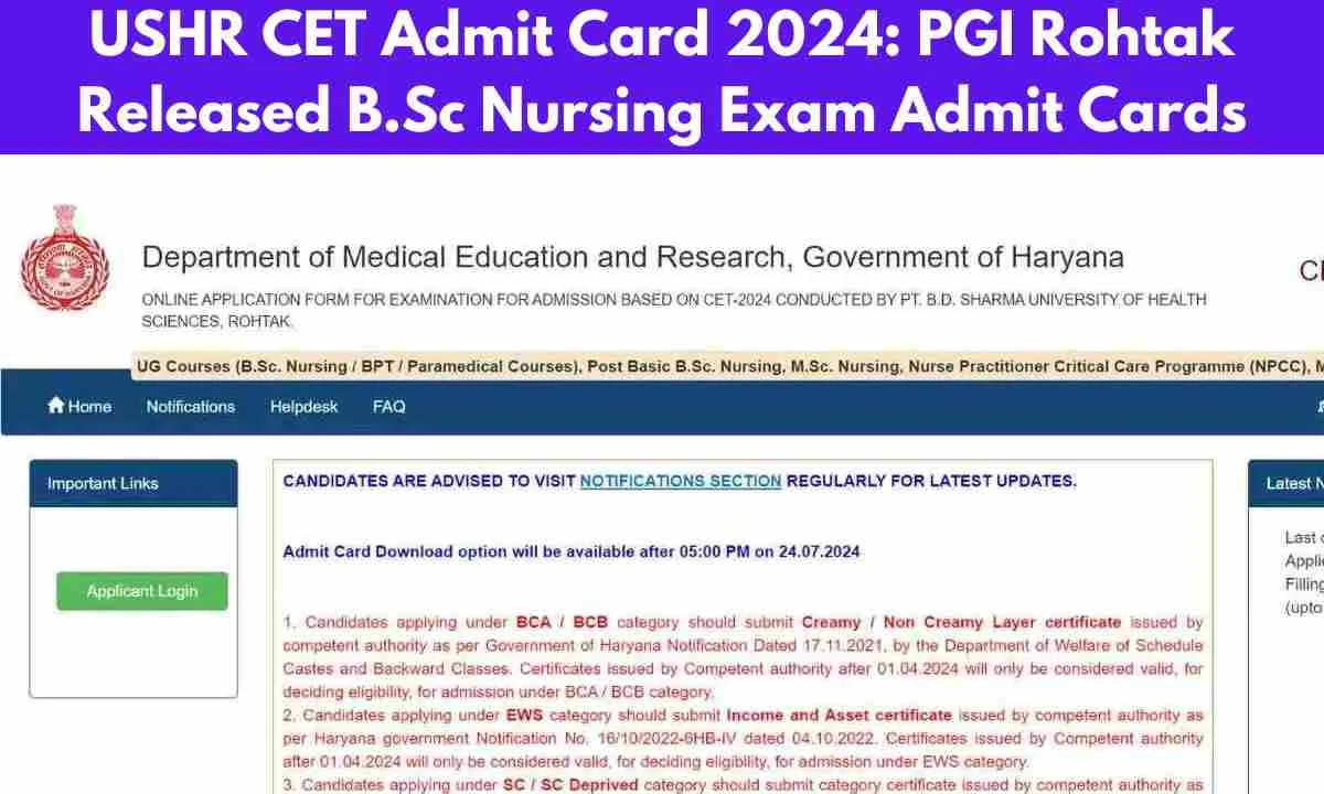 PGI Rohtak Admission 2024
