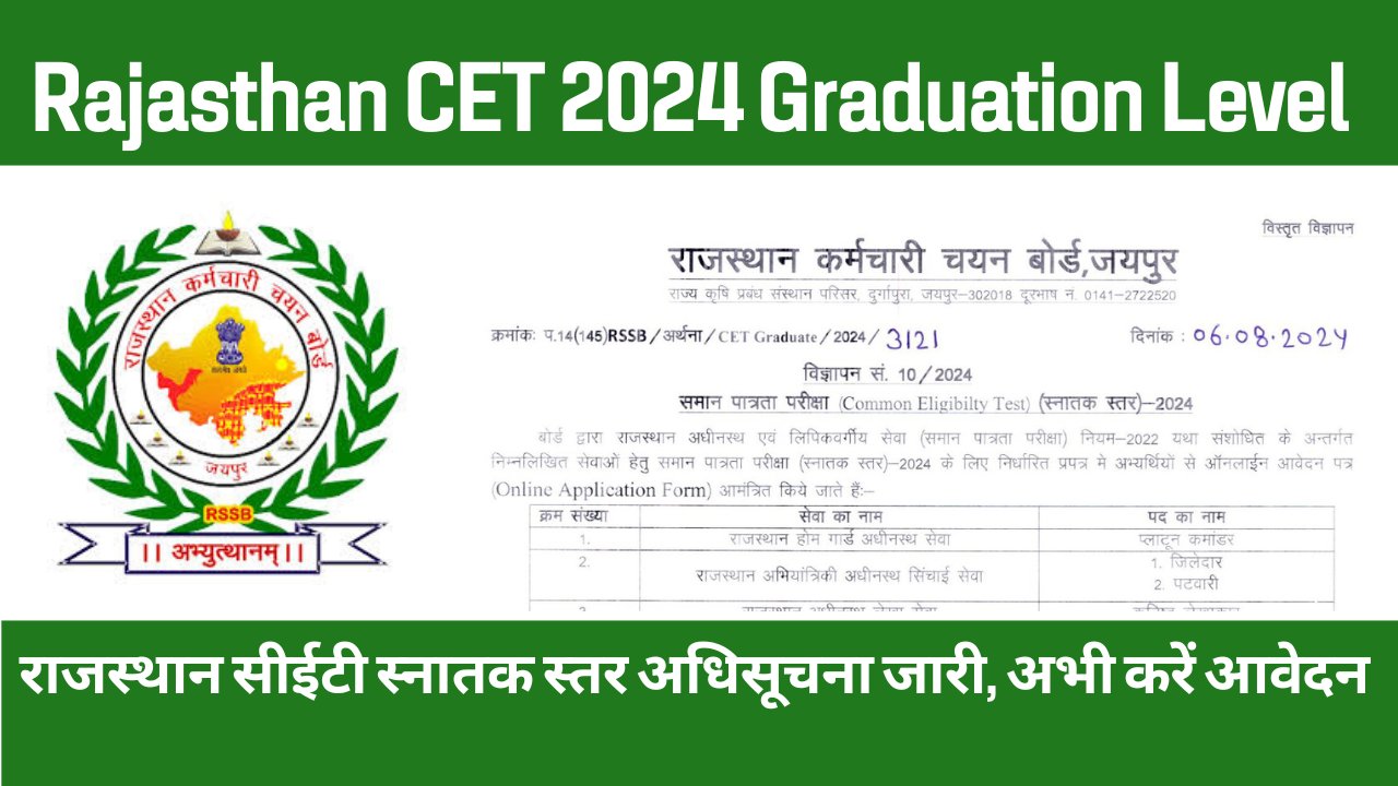 Rajasthan cet 2024