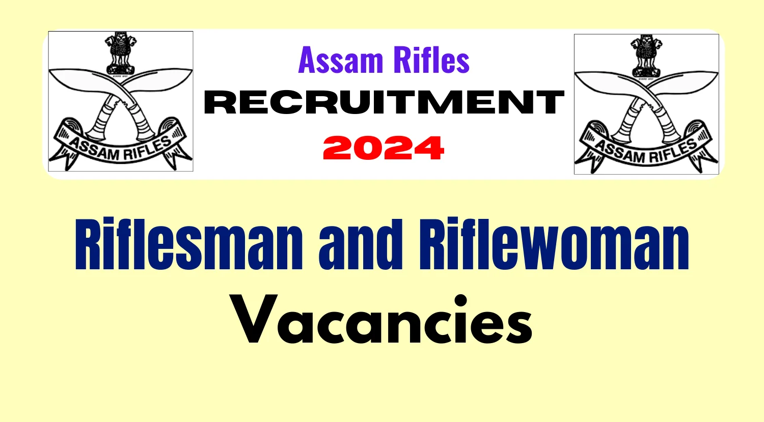 Assam Rifles Sports Quota Recruitment 2024