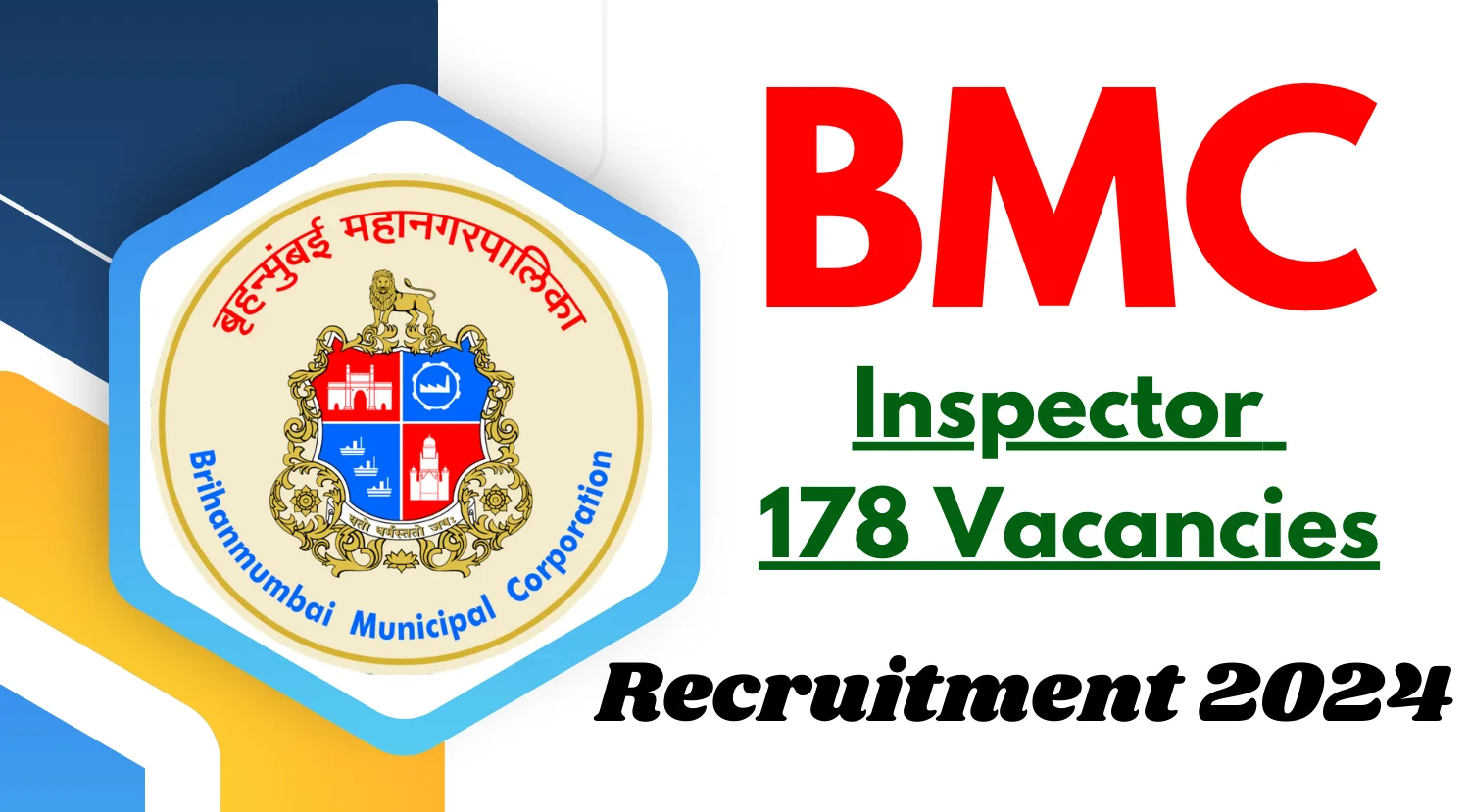 Mumbai BMC Inspector Recruitment 2024