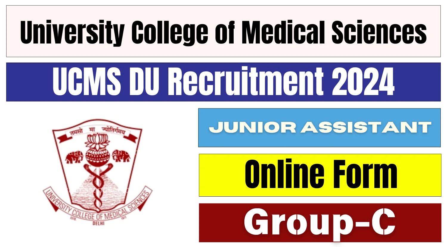 UCMS DU Junior Assistant Recruitment 2024