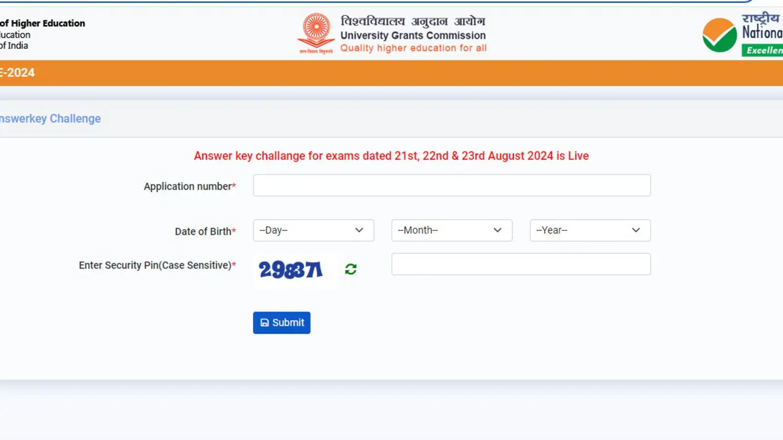 UGC NET Answer Key 2024