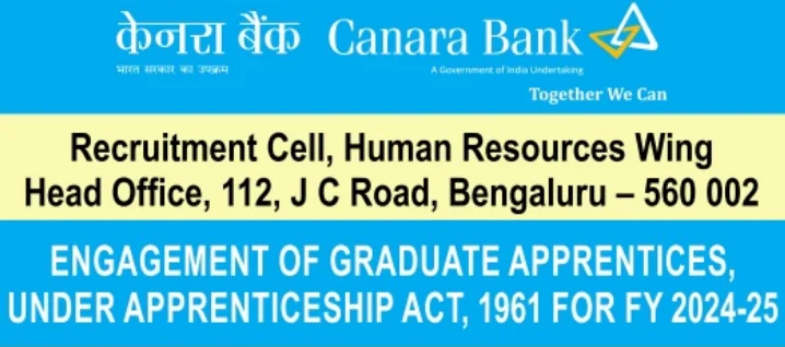 Canara Bank Apprentice Recruitment 2024