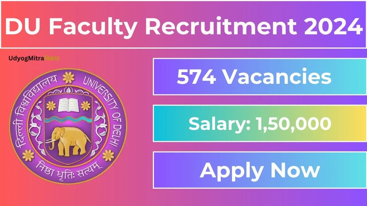 Delhi University Teaching Recruitment 2024