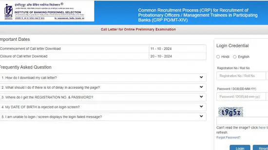 IBPS PO Admit Card 2024