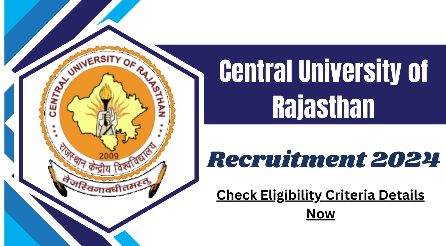 Central University Rajasthan Recruitment 2024