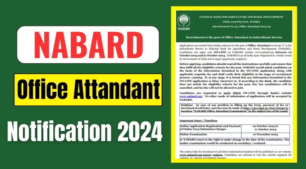 NABARD Office Attendant Admit Card 2024